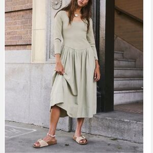 Free People Aelia Drop-Waist Midi dress